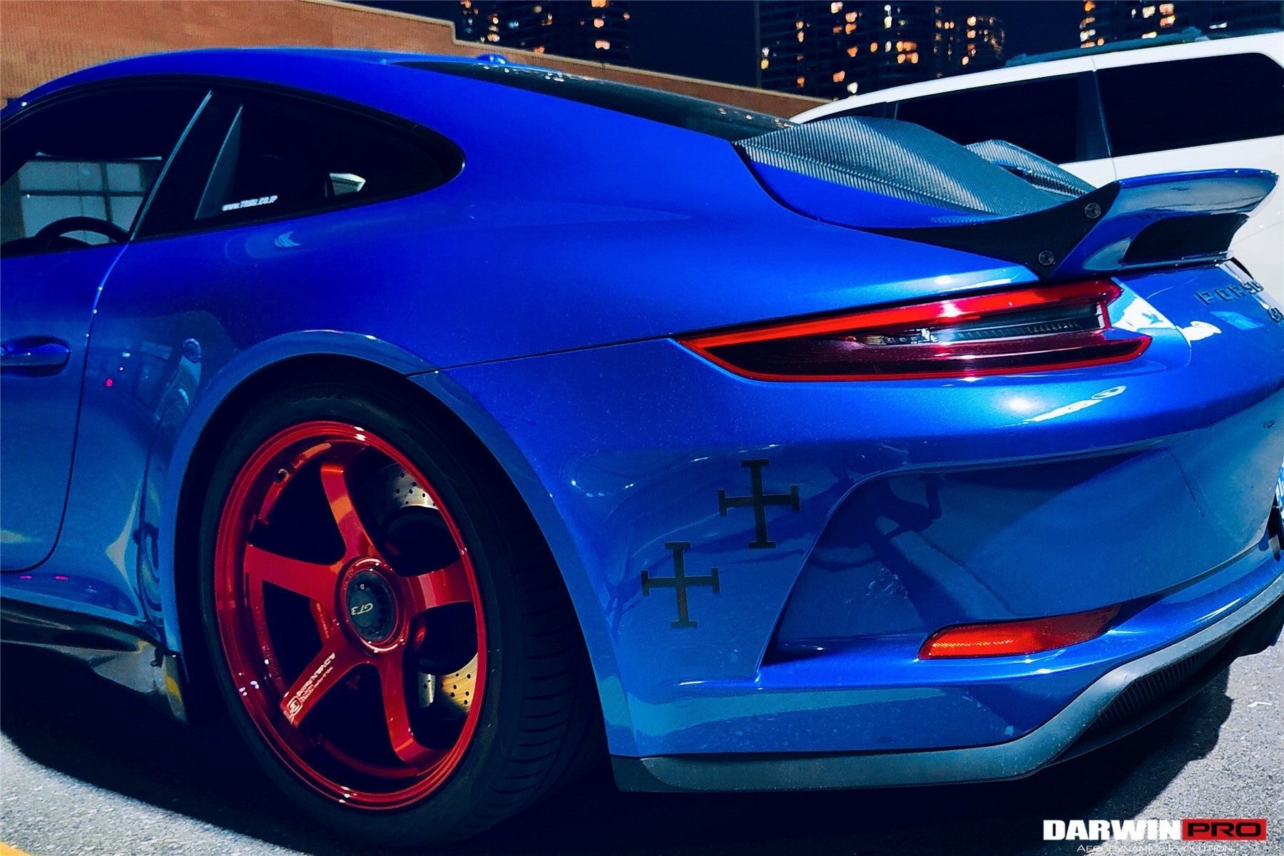 2017 - 2019 Porsche 911 991.2 GT3 Only GT2RS Style Ducktail Spoiler with LED Light
